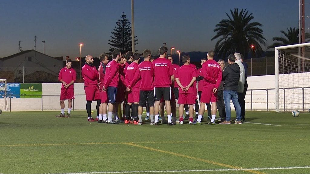 La UD Jesús i Maria en un dels entrenaments per preparar el partit contra el CF Reddis