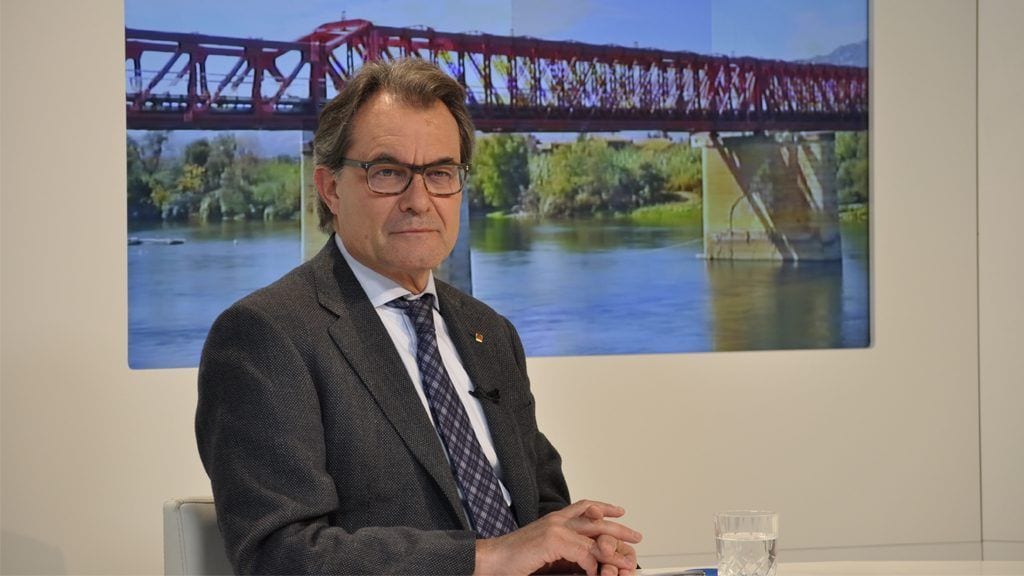 Artur Mas al plató de Canal Terres de l'Ebre