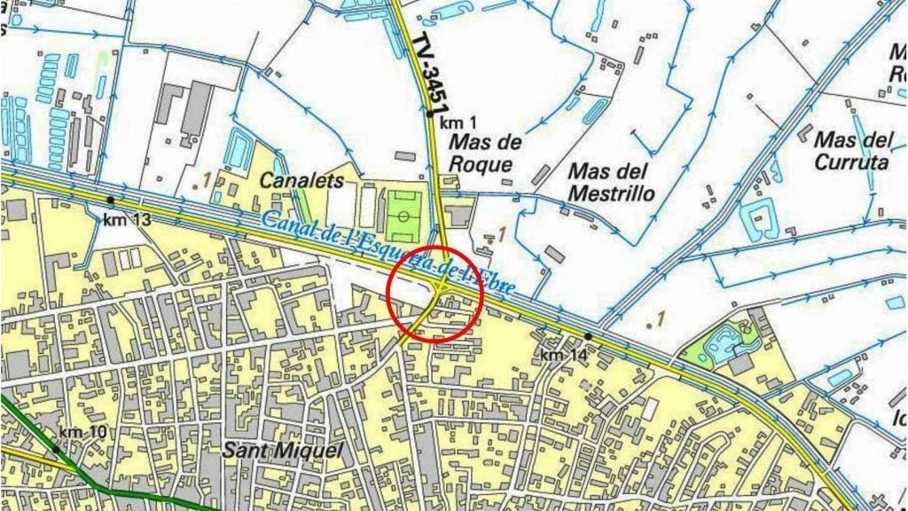 Ubicació de la nova rotonda. Foto: cedida
