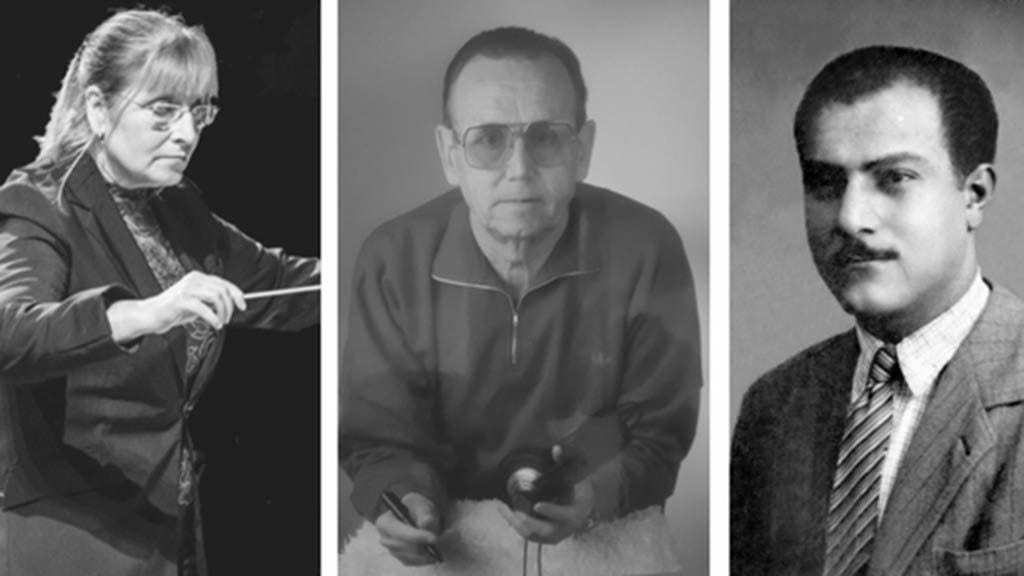 Isable Costes, Aniceto Garcia i Alfons Soriano, tres dels protagonistes del cicle de 'Biografies ampostines' / Cedida