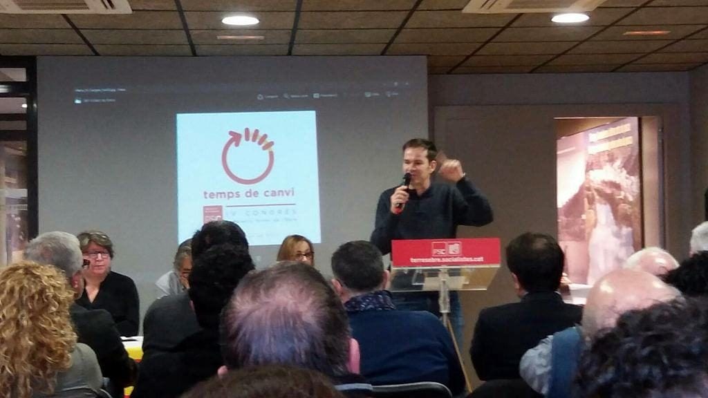 Manel de la Vega durant lacte de renovació de l'executiva / Cedida