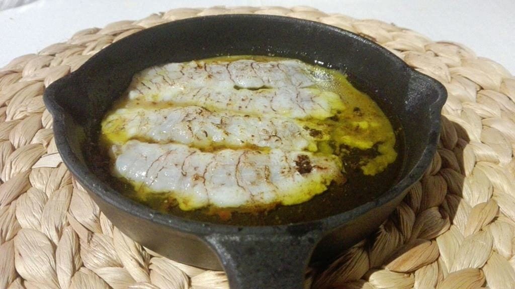 Un dels plats degustació de Galera que va oferir el restaurant l'Antic Molí divendres