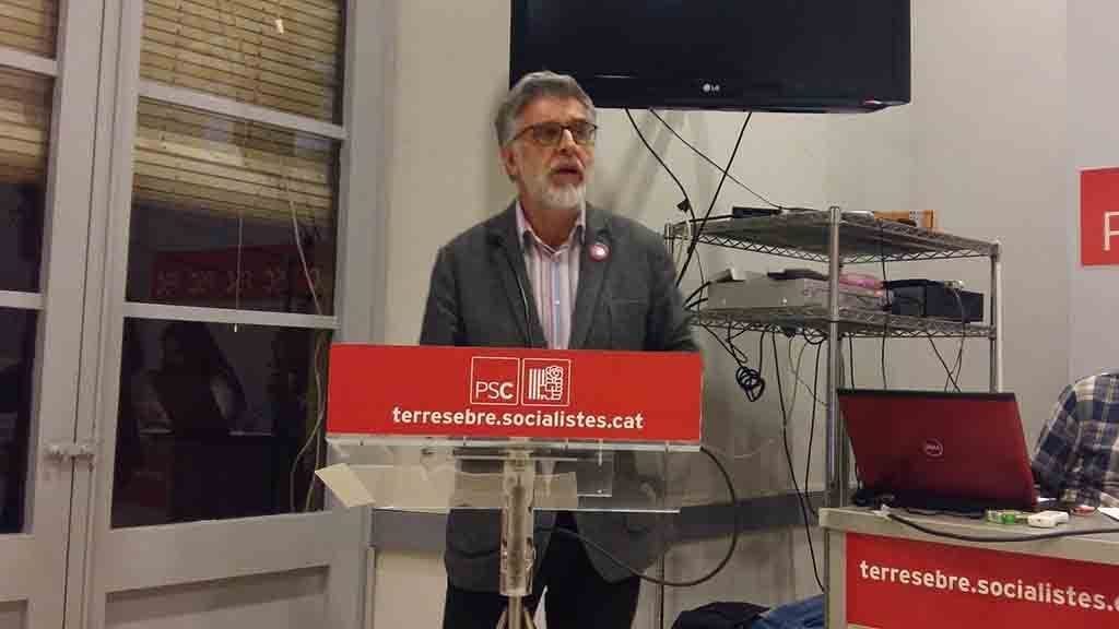 Enric Roig durant l’Assemblea de l’Agrupació Local de Tortosa del PSC divendres / Cedida