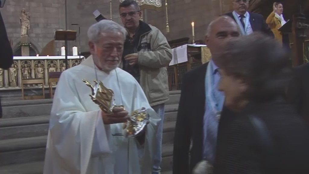 Barcelona rep la primera pelegrinació de la nova relíquia de la Cinta