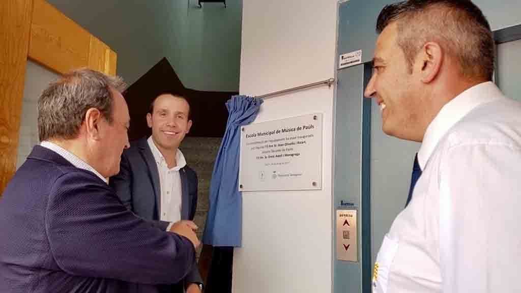 Paüls inaugura la remodelació de l’Escola Municipal de Música i local d’entitats