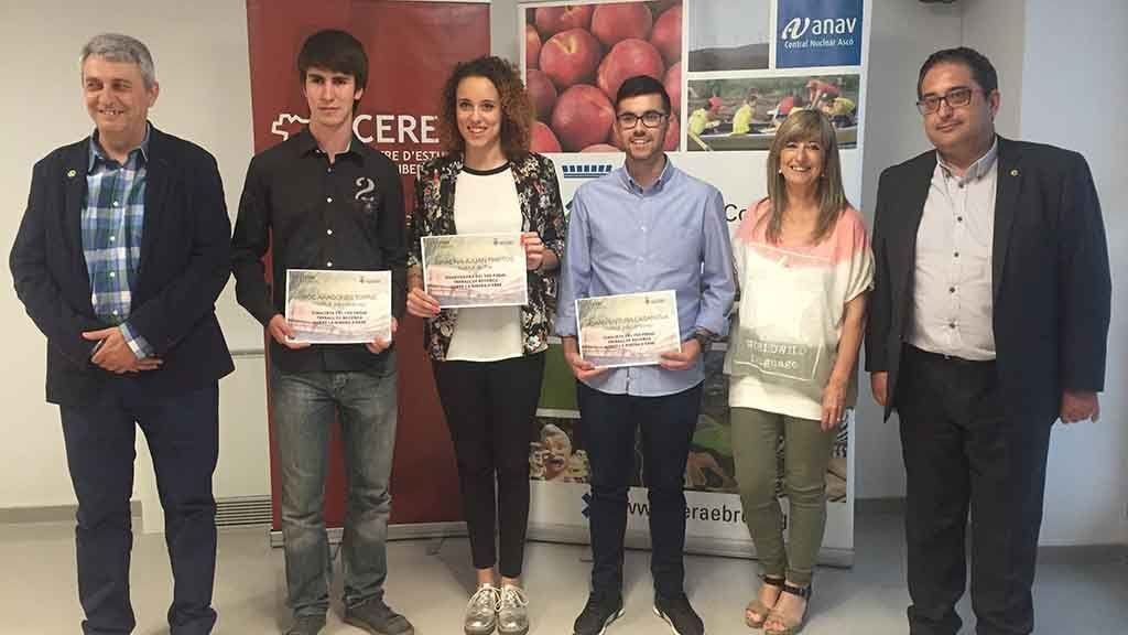 Finalistes i guanyadora del VII Concurs de Treballs de Recerca de BAT sobre la Ribera d’Ebre