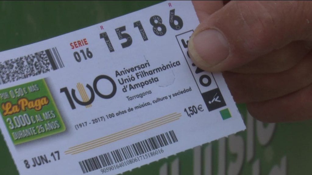 El centenari de la Unió Filharmònica, en un cupó de l’ONCE