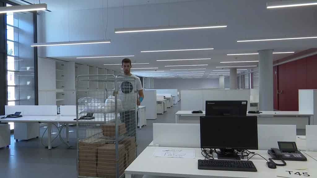 Interior del nou edifici ubicat a Tortosa