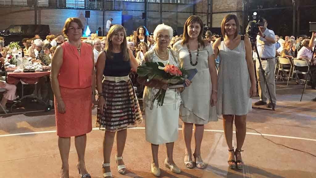 Aurora Marqués Grau amb representants comarcals / Cedida