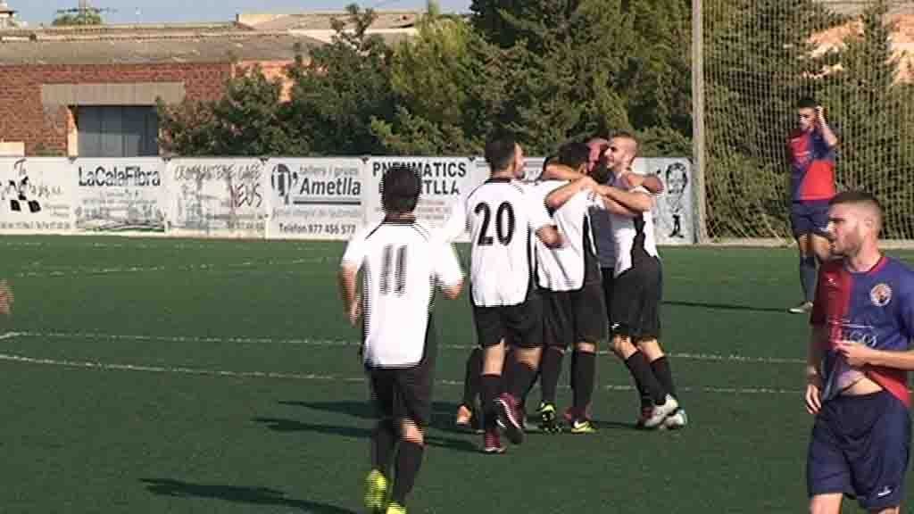 L’Ampolla dinamita el derbi a la represa i goleja l’Ametlla (1-5)