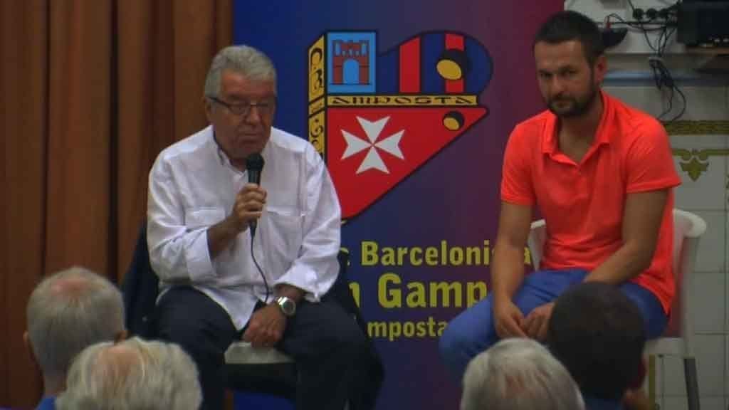 58 anys de passió blaugrana a Amposta Josep Maria Minguella durant la conferència al casino d'Amposta