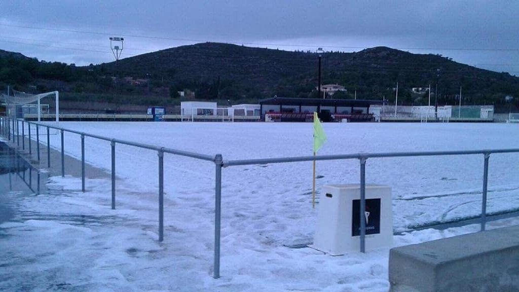 L’episodi de pluges intenses, acompanyat d’una forta calamarsada al Baix Ebre