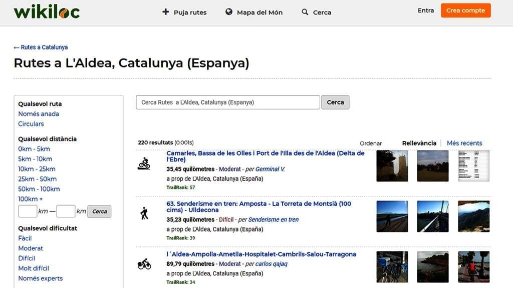 L’Aldea promociona les rutes i excursions en una plataforma que enregistra dades geogràfiques
