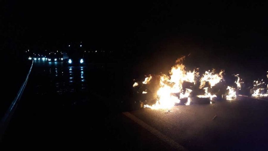Afectacions a les carreteres a Camarles i Alcanar reclamant la llibertat dels presos polítics