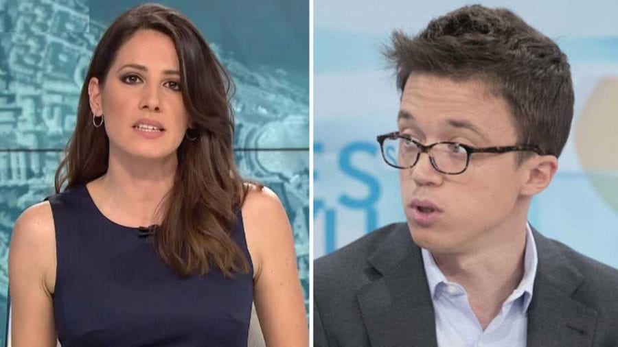 Íñigo Errejón, desfullant la margarida per Amposta