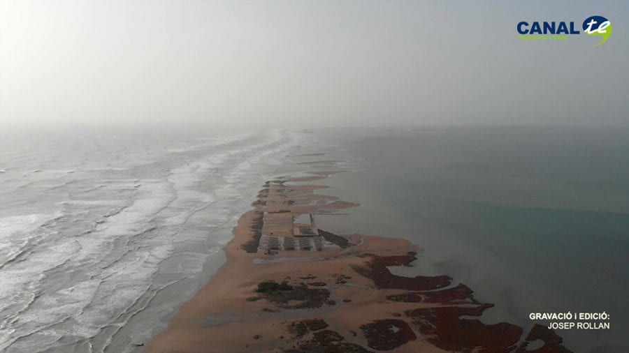 Espectacular vídeo del delta de l’Ebre a vista de dron que mostra l’abans i el després del pas del temporal Glòria