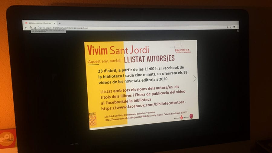 Tortosa viu la diada de Sant Jordi a les xarxes socials per la pandèmia del coronavirus
