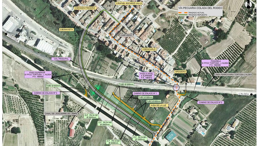 Tortosa presenta al·legacions al projecte d’expropiacions per a l’eliminació del pas a nivell de Campredó