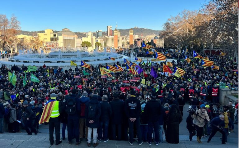 Entre 6.500 manifestants i 30.000, segons les fonts, criden a Sánchez i Macron que “als Països Catalans no hi ha normalitat”