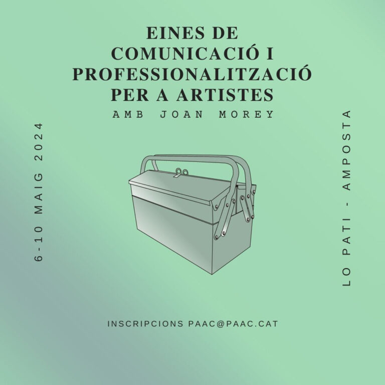 L’artista Joan Morey impartirà un curs a Lo Pati sobre eines de comunicació i professionalització per artistes