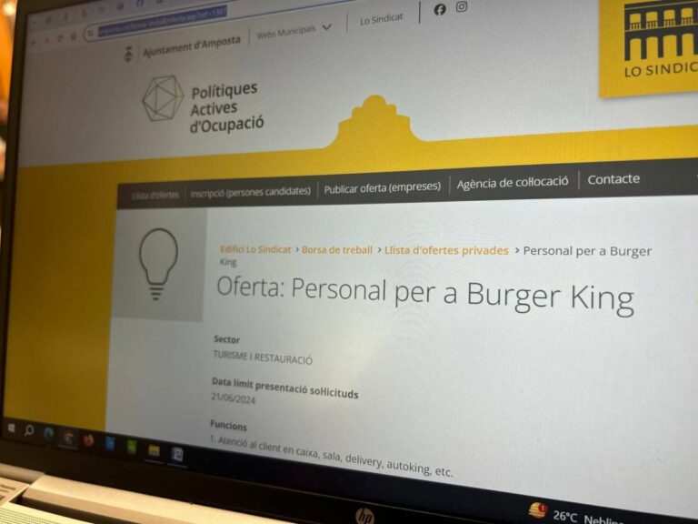 Lo Sindicat i Burger King signen un conveni de col·laboració per al procés de selecció de l’equip del nou local d’Amposta