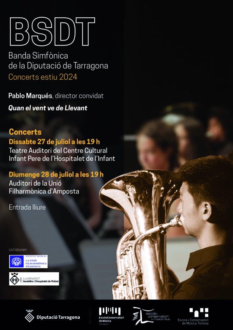 La Banda Simfònica de la Diputació ofereix diumenge un concert a Amposta
