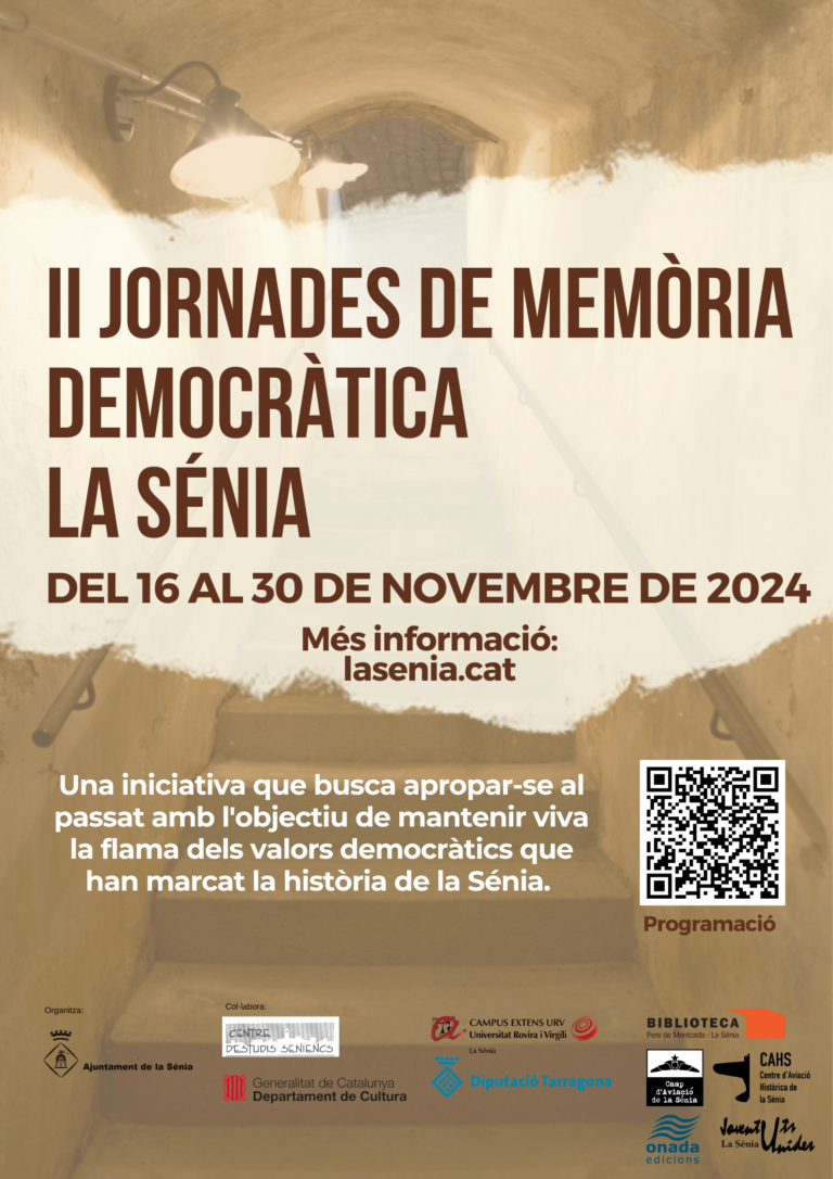 La Sénia inaugura dissabte les II Jornades de Memòria Democràtica