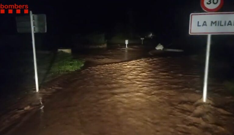 Acaba l’episodi de pluja sense incidents greus i amb 122,1 l/m2 acumulats a Ulldecona i 43,2 a Alcanar en mitja hora