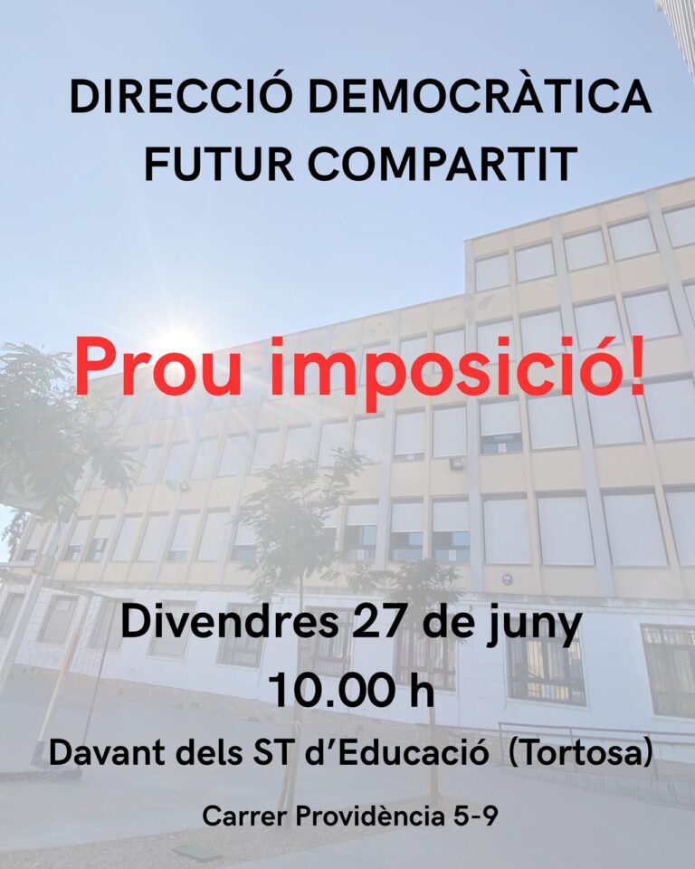 El conflicte de l’Institut Dertosa surt als carrers