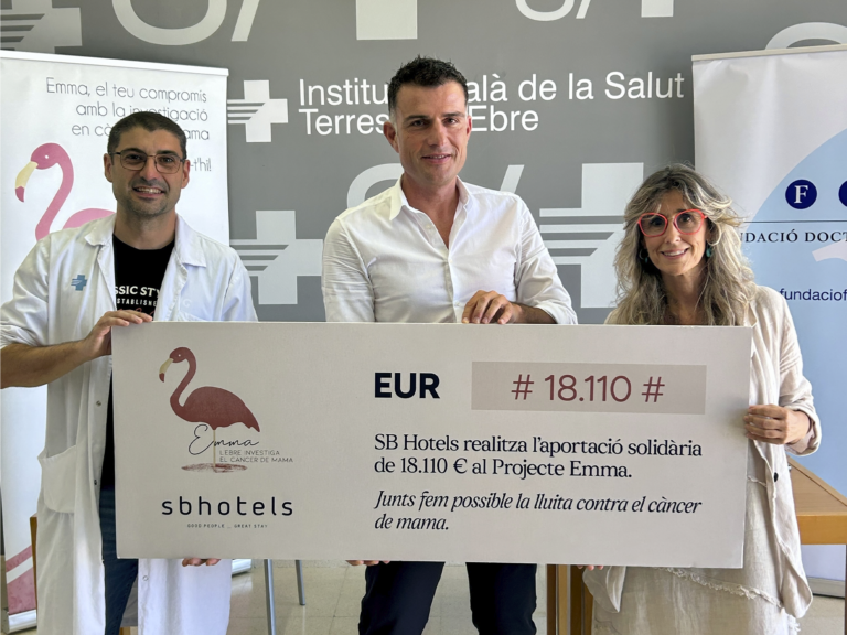 SB Hotels renova el seu compromís amb el Projecte Emma i supera els 50.000 euros en donacions a la investigació
