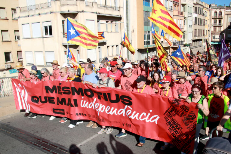 Clam per la independència i la defensa de la llengua en la manifestació de l’11-S a Tortosa (vídeo)