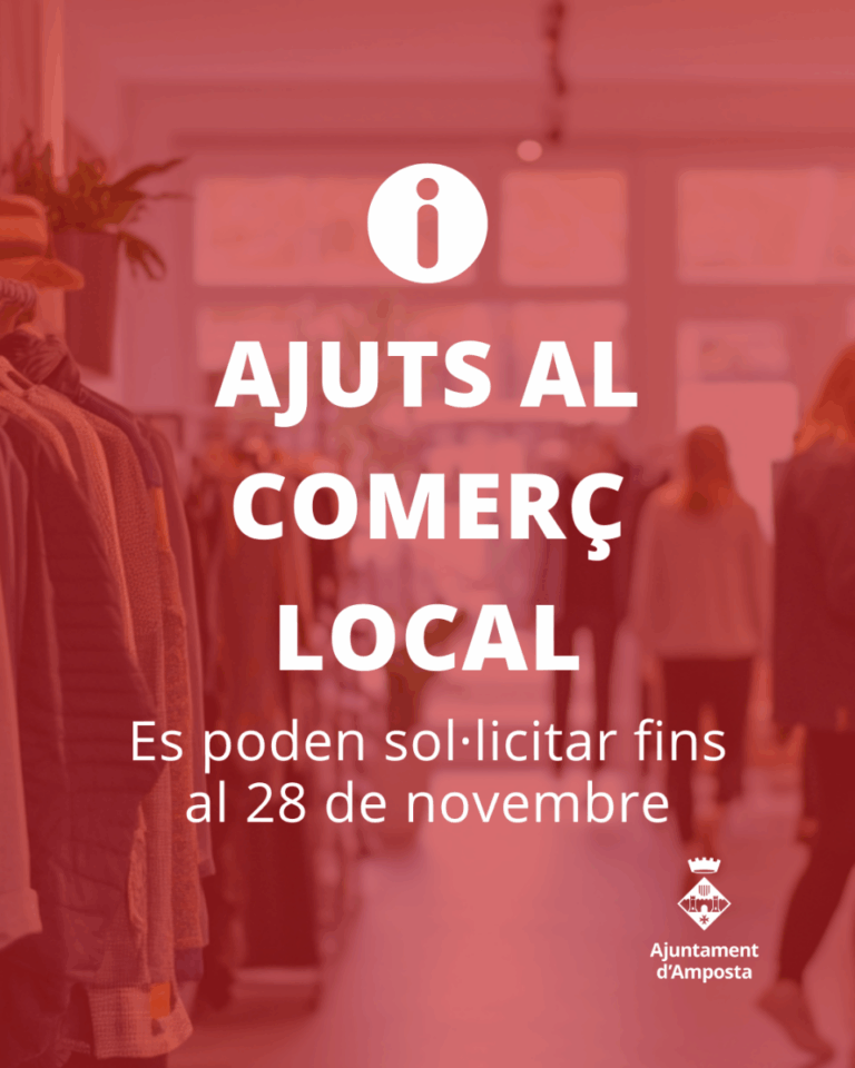 Amposta obre la convocatòria d’ajuts per a la modernització i implantació del comerç local