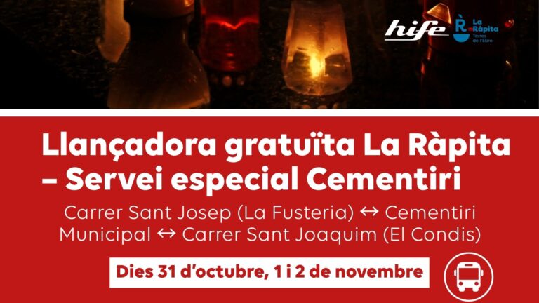 La llançadora gratuïta de la Ràpita amplia el seu recorregut fins al Cementiri per Tots Sants