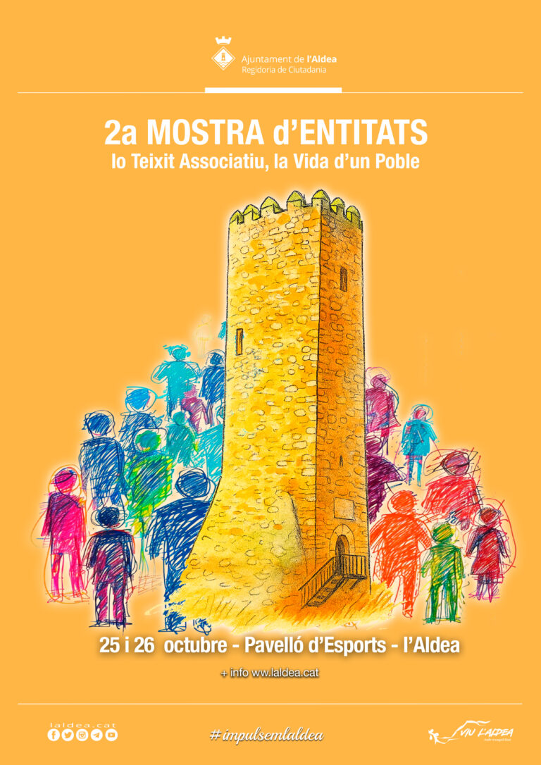 L’Aldea es prepara per celebrar la 2a Mostra d’Entitats els dies 25 i 26 d’octubre