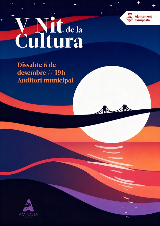 La Nit de la Cultura d’Amposta reconeixerà Joana Serret, Carles Royo, Aida Boix, la Xaranga Suc d’Anguila i la PDE