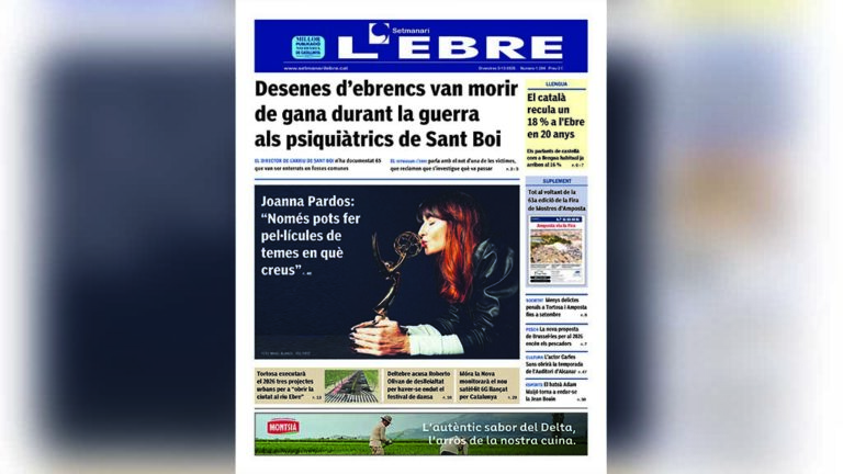 La mortalitat als psiquiàtrics durant la guerra i Joanna Pardos, a la portada del Setmanari l’Ebre