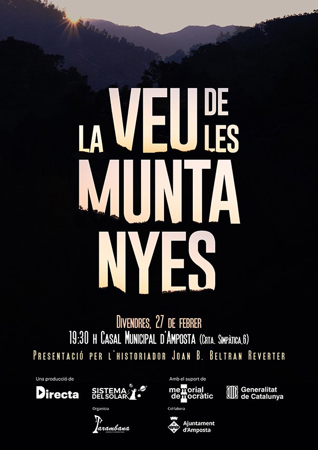 Amposta acull la projecció del documental ’La veu de les muntanyes’, sobre la repressió franquista contra masovers i maquis