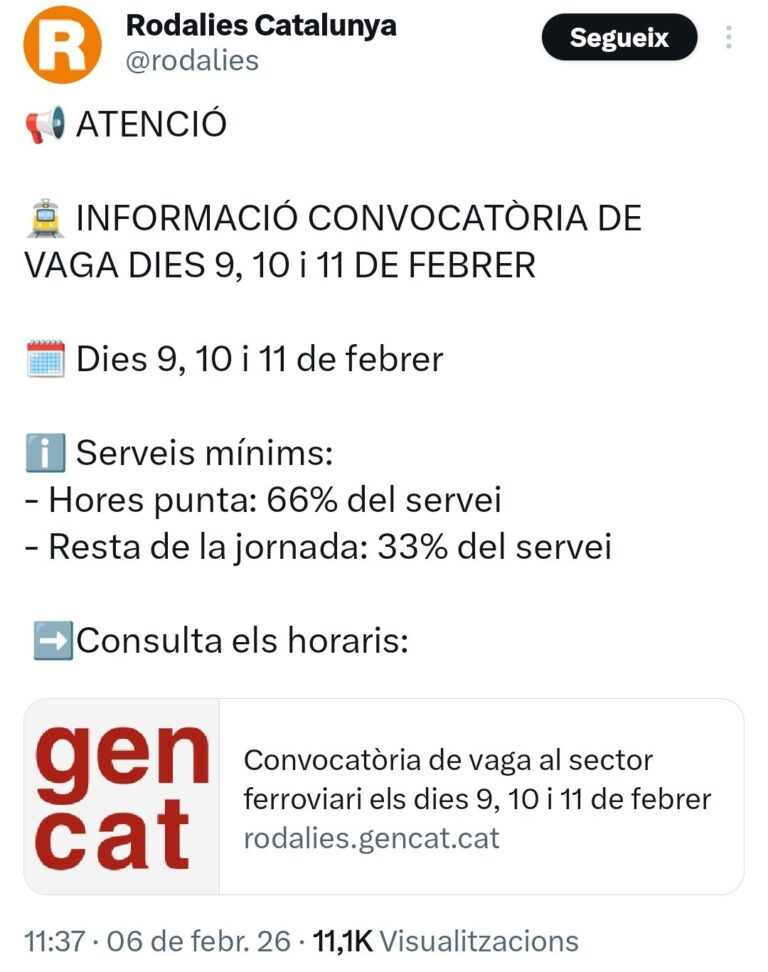 Els sindicats ferroviaris mantenen la vaga de trens després d’una tercera reunió amb Puente que veuen “més ben enfocada”