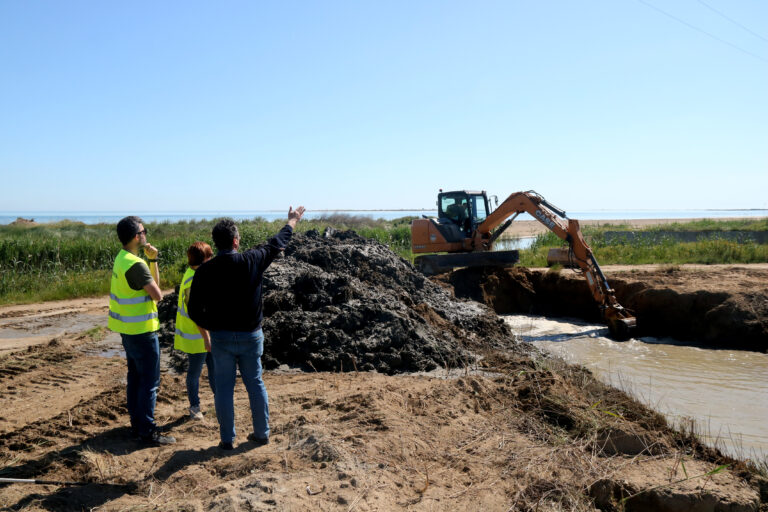 En marxa les obres per frenar la degradació i restaurar ambientalment la bassa de les Olles, al delta de l’Ebre (vídeo)
