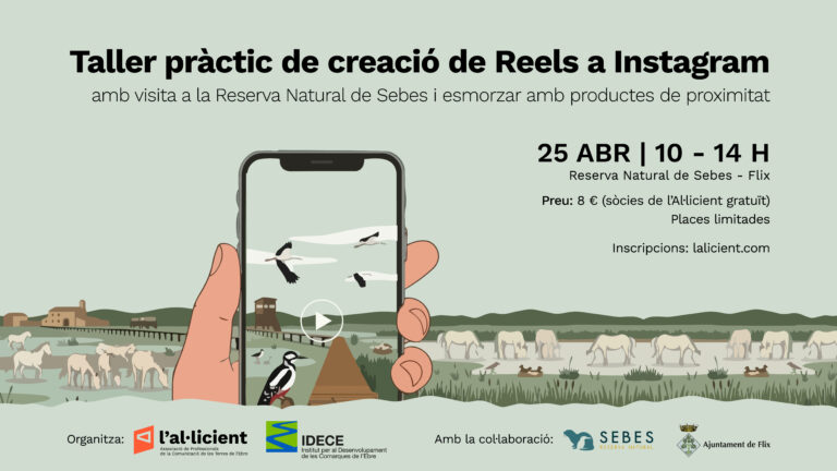 L’Al·licient i l’IDECE organitzen un taller pràctic de creació de Reels a la Reserva Natural de Sebes