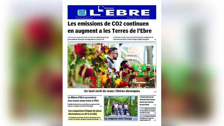 L’augment de les emissions de CO2 a les Terres de l’Ebre i la celebració de la Diada de Sant Jordi, a l’edició en paper del Setmanari l’Ebre