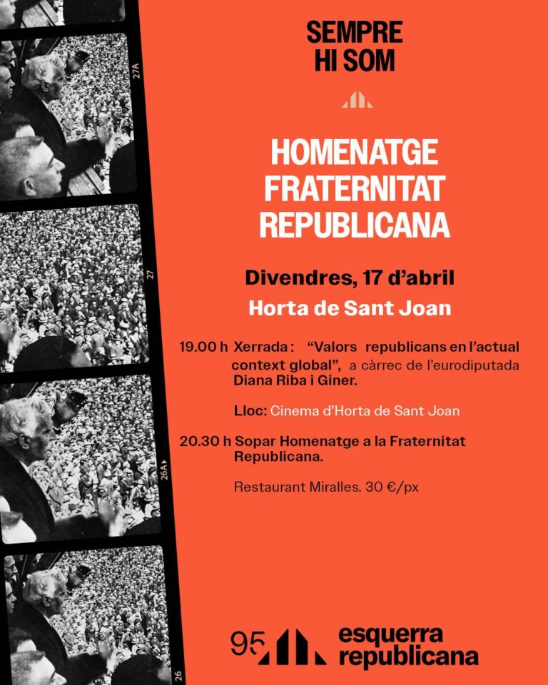 ERC celebra l’Homenatge a la Fraternitat Republicana a Horta de Sant Joan per commemorar el 95è aniversari de la República Catalana