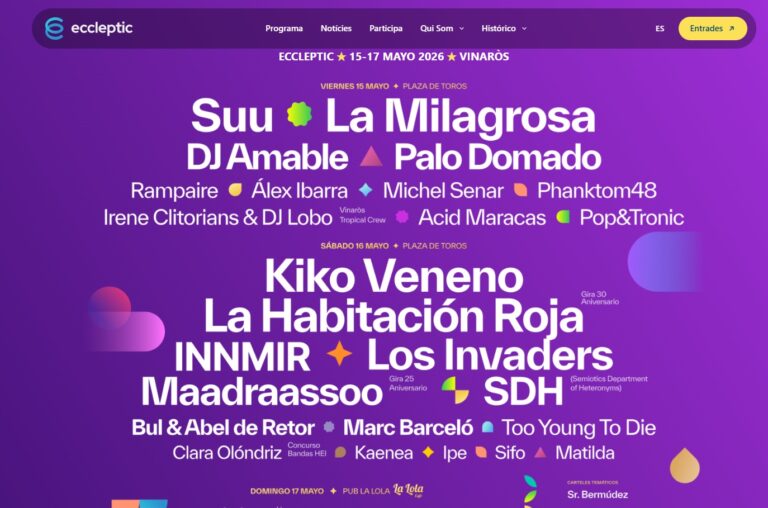 El festival eccleptic de Vinaròs tanca la seua programació i anuncia punts de venda d’entrades