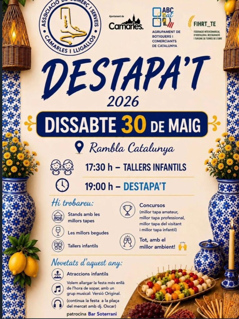 Destapa’t Camarles 2026: gastronomia, música i ambient gestiu a la Rambla Catalunya