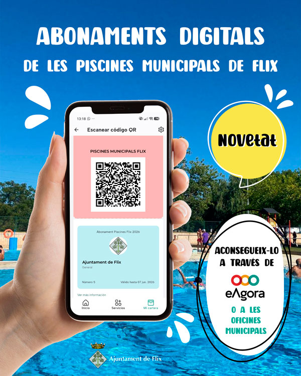 Les piscines municipals de Flix estrenen abonaments digitals amb codi QR aquesta temporada