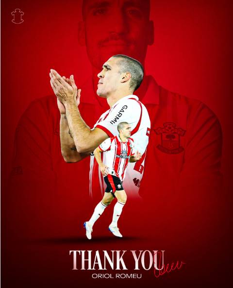 Oriol Romeu tanca la seva segona etapa al Southampton amb estadístiques discretes i queda lliure