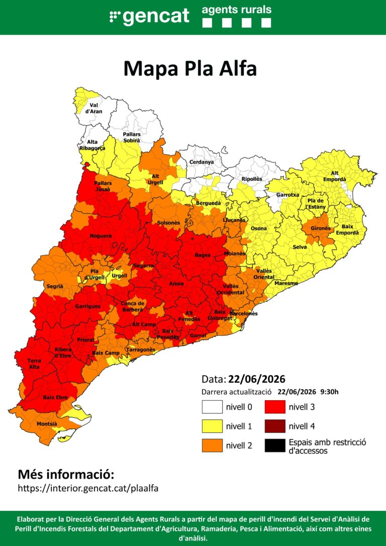 Protecció Civil demana prudència aquest dilluns en el pic de temperatures més extremes a gran part del país