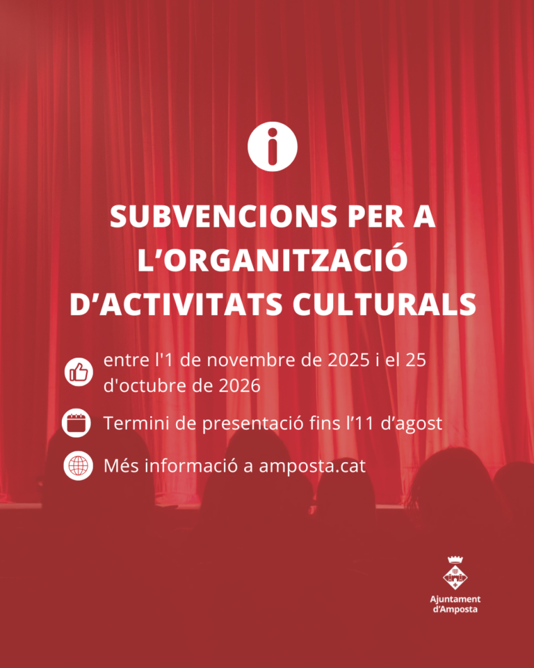 Amposta destina 55.000 euros en ajudes a la programació cultural